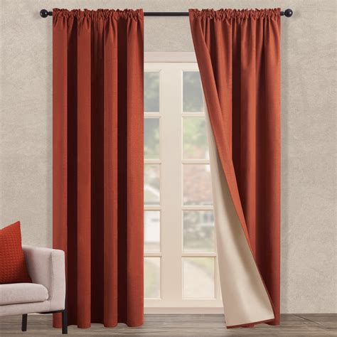 Topfinel Faux Linen 100 Blackout Heavy Curtains 96 Inches Length For