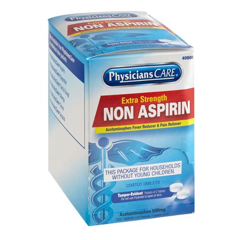 PhysiciansCare 40800 001 Extra Strength Non Aspirin Acetaminophen