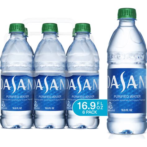 Dasani Purified Water Bottles 16 9 Fl Oz 6 Pack Spring Reasors