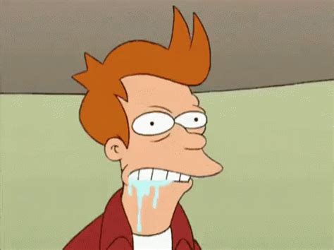 Deu Água Na Boca GIF - Futurama Salivate - Discover & Share GIFs