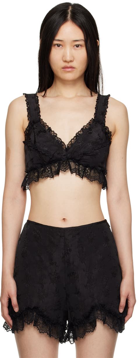 Black Floral Camisole By Anna Sui On Sale