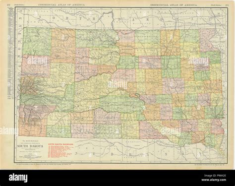 South Dakota Map 1913 Hi Res Stock Photography And Images Alamy