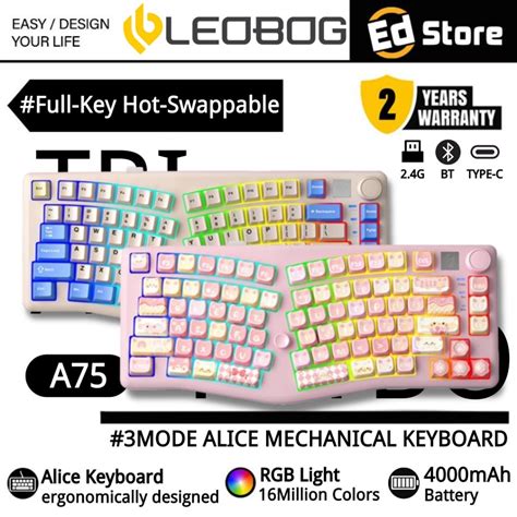 Leobog A Tri Mode Wireless Mechanical Keyboard Customized Bluetooth Rechargeable Hot Swap