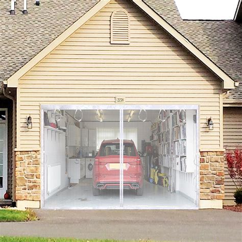 Premium Garage Door Screen For 1 Car Garage 10x8ft Durable Heavy Duty