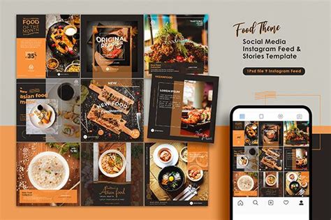 Food Instagram Feed And Stories Templates Graphic By Obendsgn · Creative