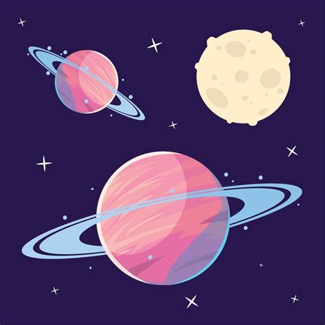 outer space planets 11118295 Vector Art at Vecteezy