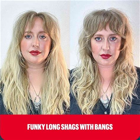 Coolest Long Shags With Bangs For A Trendy New Look Thick Hair