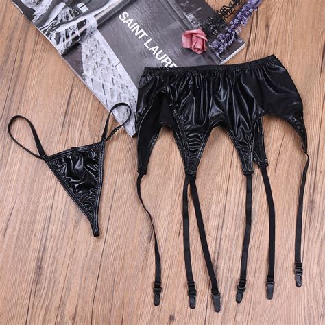 Sexy Women Lace Garter Belt Lingerie Thigh High G String Stocking