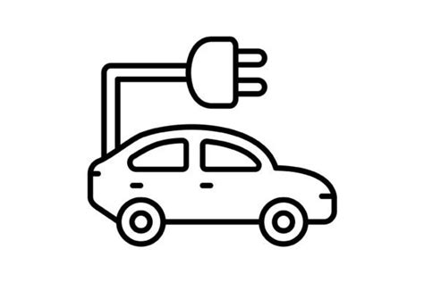 Electric Car Outline Icon Graphic By Mahi Icons · Creative Fabrica