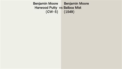 Benjamin Moore Harwood Putty Vs Balboa Mist Side By Side Comparison