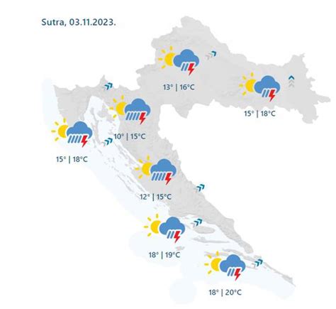 Vremenska Prognoza Hrvatska Etvrtak I Petak I Studenog Crveno