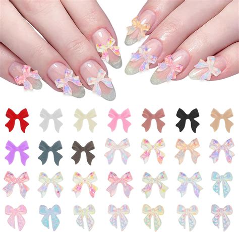 Amazon Bow Nail Charms 240 Pcs Bow Charms For Nails Nail Bow