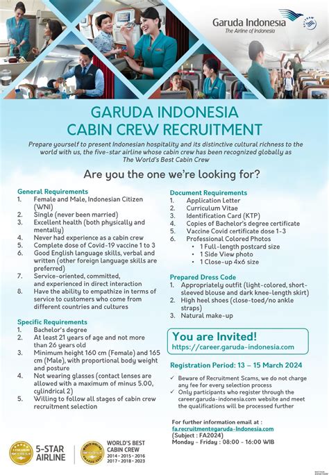 Garuda Indonesia Cabin Crew Recruitment March Better Aviation