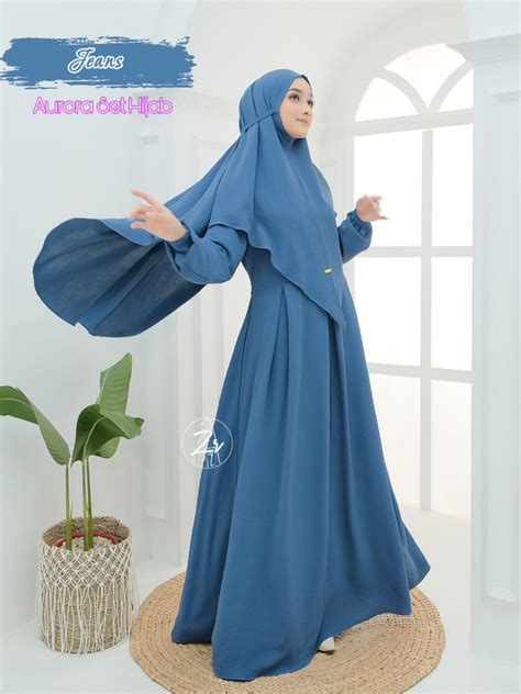 Jual AURORA GAMIS SYARI CRINCLE UKURAN M L XL XXL GAMIS CRiNCLE TERBARU