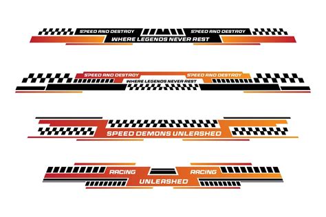 Sport Racing Stripes Car Stickers Modification Body Speed And Drift