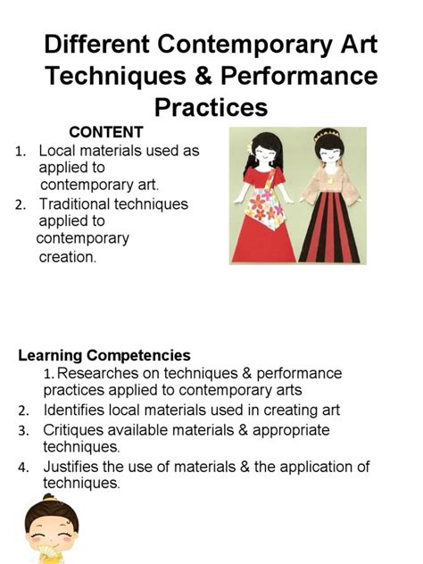 Different Contemporary Art Techniques & Performance Practices