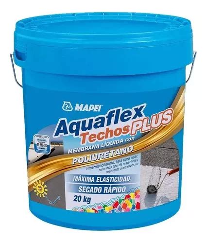 Membrana Líquida Aquaflex Techos Plus Blanco 20kg Mapei Envío gratis