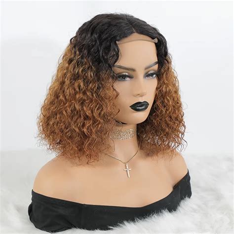 Magic Love Human Virgin Hair Curly 1b 27 Pre Plucked Lace Front Wig And