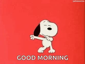 Cute Snoopy Good Morning Dance Gifdb