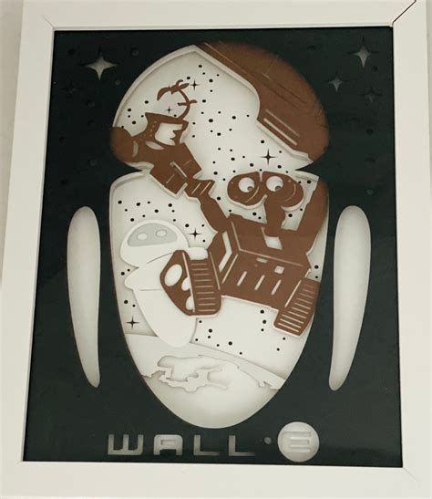 WALL E Inspired Lighted Shadow Box Etsy