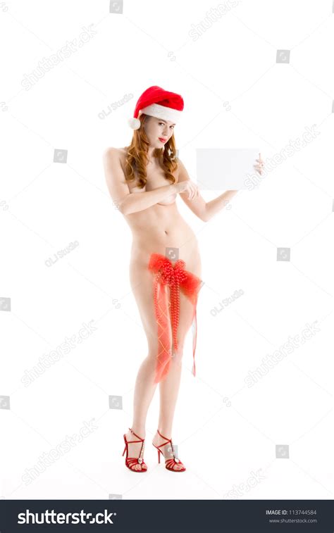 Sensual Sexy Nude Caucasian Woman Santa Stock Photo 113744584 Shutterstock