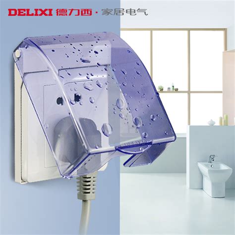 Delixi socket waterproof box transparent blue waterproof switch box ...