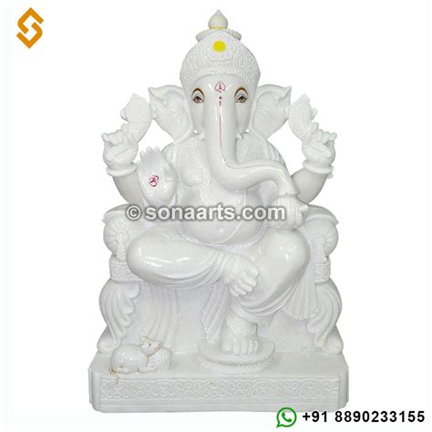 White Marble Ganesh Murti Manufacturers Of Marble Ganesh Statues Buy