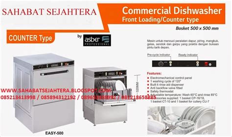 Sahabatsejahtera COMMERCIAL DISHWASHER FRONT LOADING COUNTER GETRA TYPE