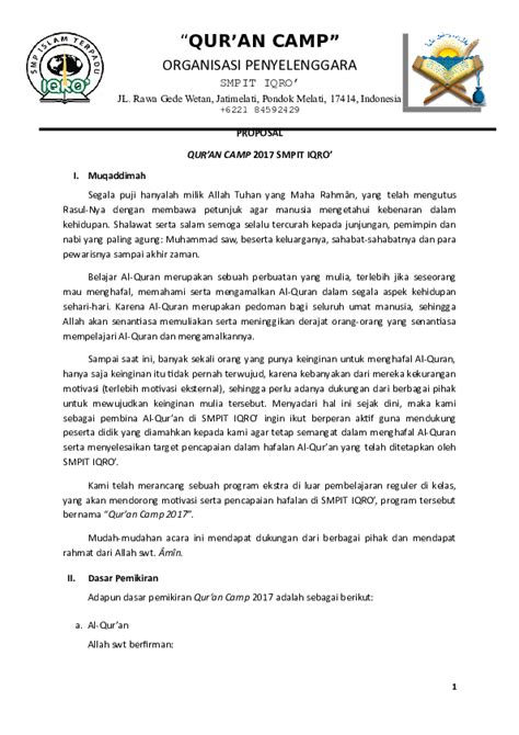 Doc Proposal Kegiatan Al Quran Azharulloh Flower