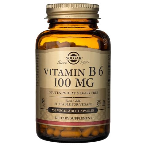 Solgar Vitamin B6 100 Mg 250 Veg Capsules Medpak