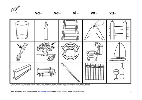 Actividades Con El Fonema V En Posici N Inicial Y Media Pictofacile