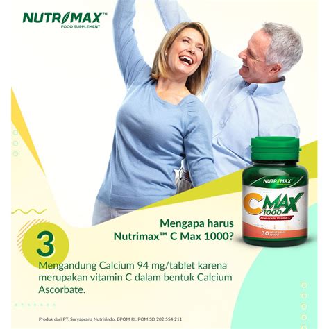 Sehatstore Nutrimax C Max Isi S Non Acidic Vitamin C Aman