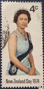 Stamp Queen Elizabeth II New Zealand New Zealand Day 1974 Mi NZ 627