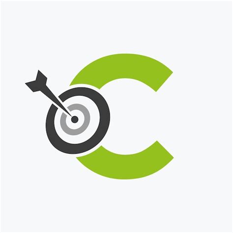 Premium Vector Letter C Arrow Target Logo Combine With Bow Target Symbol