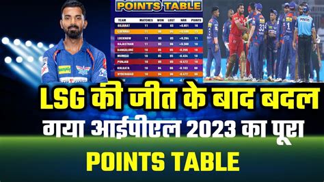 Ipl 2023 Today Points Table।pbks Vs Lsg After Match Points Table।ipl