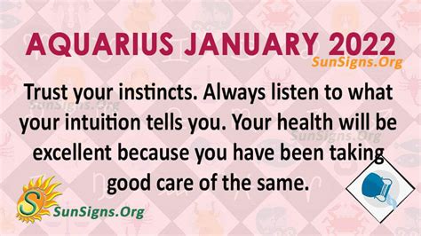 Aquarius January 2022 Monthly Horoscope Predictions - SunSigns.Org