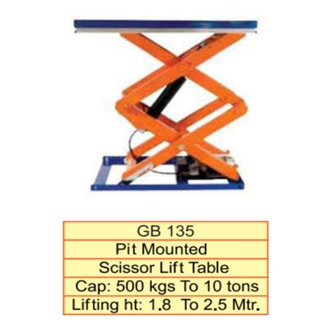 Pit Mounted Scissor Lift Table Application Industrial At Best Price In