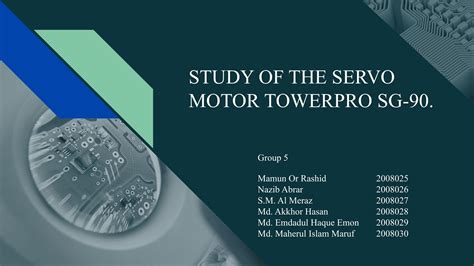 Study Of The Servo Motor Towerpro Sg Ruet Mte Group