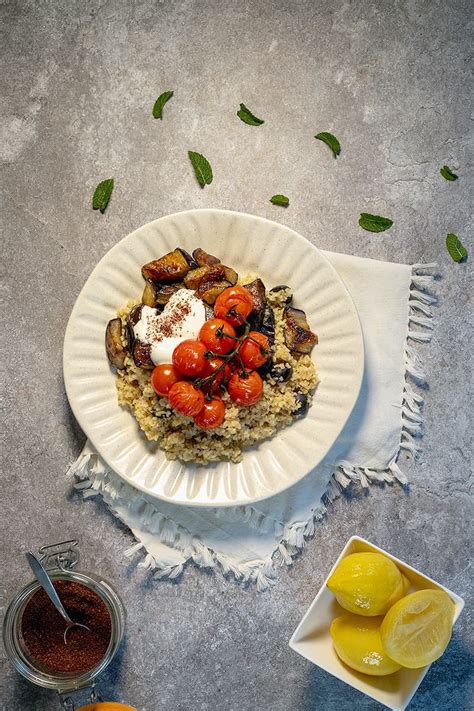 Bulgur Met Aubergine En Ingelegde Citroen Ohmydish