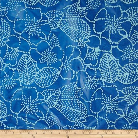 Indian Batiks Floral Blueturquoise Batik Diy Fabric Batik Fabric