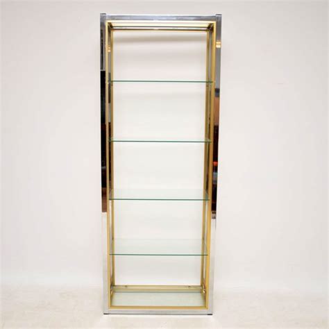 1970s Italian Chrome And Brass Display Cabinet Bookcase By Zevi Retrospective Interiors