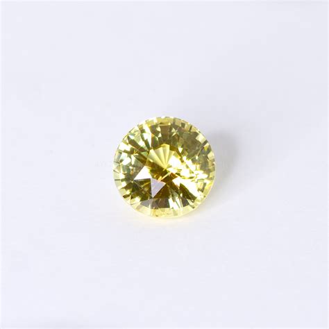 Unheated 2 06 Ct Natural Vivid Yellow Sapphire Round Mix Cut