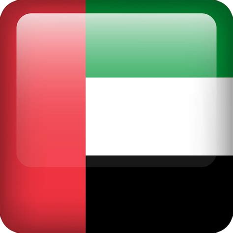 Premium Vector 3d Vector United Arab Emirates Flag Glossy Button Uae