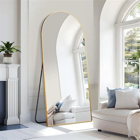 Neutype In W X In H Modern Arch Metal Framed Gold Full Length