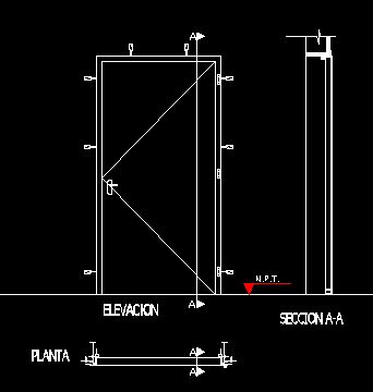 Puerta Corrediza En Autocad Librer A Cad