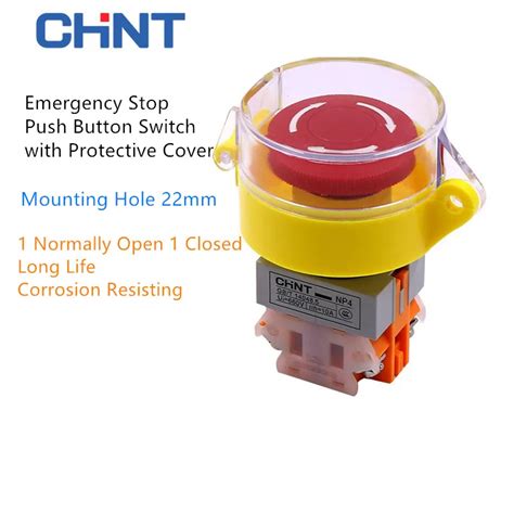 Emergency Stop Push Button Switch Control Box With Protective Cover