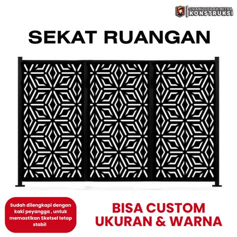 Jual Laser Cutting Plat Besi Motif Ornamen Partisi Sekat Ruangan Per 1