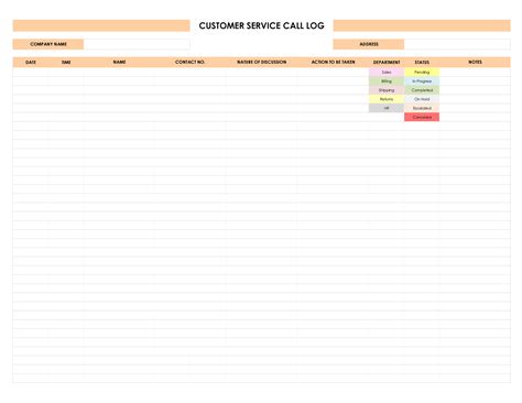 Free Client Call Log Template For Excel Wordlayouts