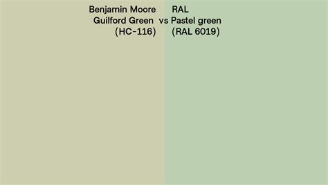 Benjamin Moore Guilford Green Hc Vs Ral Pastel Green Ral