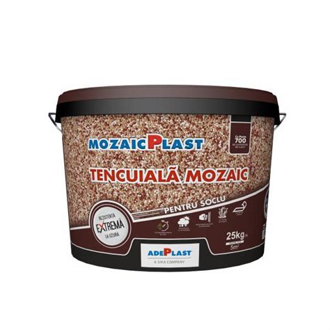 Tencuiala Decorativa Pentru Soclu Mozaic Plast 25 Kg Monplast